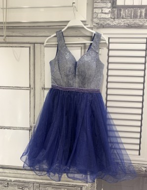 VESTIDO CORTO CON FALDA DE TUL 2
