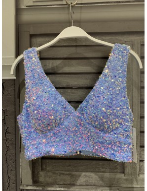 TOP CORTO DE LENTEJUELAS PARA FIESTA