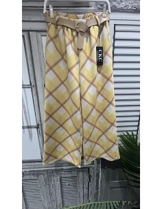Pantalón ancho de cuadros talla unica Helen 2