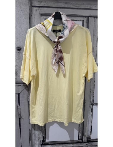 Camiseta de algodón manga corta con pañuelo Luisa