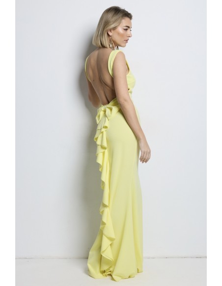 Vestido largo corte sirena con espalda al aire Norma para graduacion