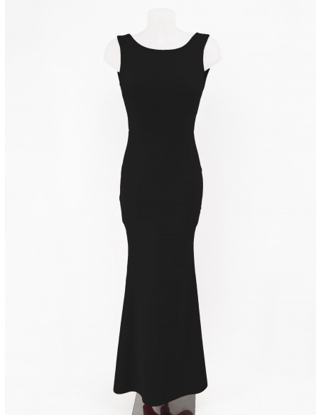 Vestido largo corte sirena con espalda al aire Norma para graduacion