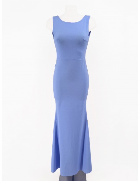 Vestido largo corte sirena con espalda al aire Norma para graduacion