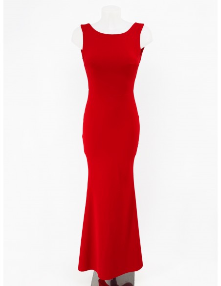 Vestido largo corte sirena con espalda al aire Norma para graduacion