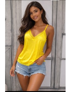 Lencera corta de tirantes en raso Monic 2