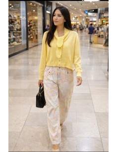 Pantalon estampado floral talla única Sheila