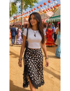 Falda lencera de lunares Sophy