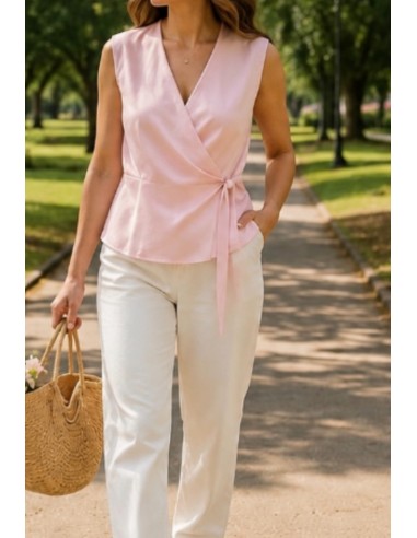 Blusa Satinada Cruzada Chic