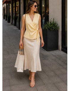 Blusa Satinada Cruzada Chic