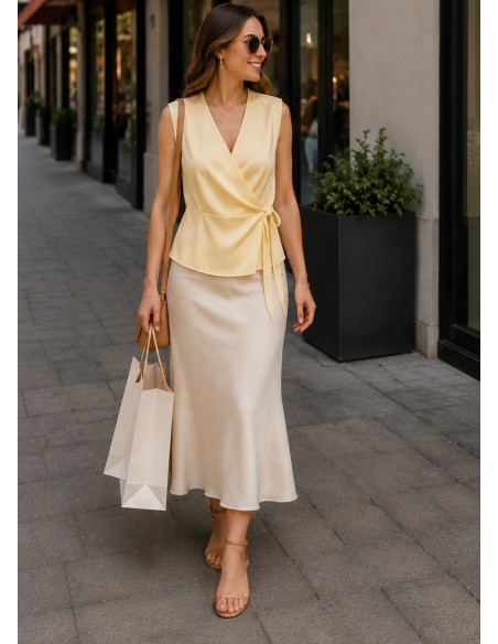 Blusa Satinada Cruzada Chic