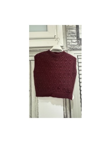 Jersey de Punto Azul con Textura y Manga Corta