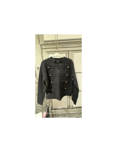 Chaqueta corta blanca de estilo militar