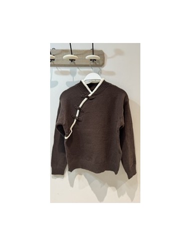Jersey de Punto con Cuello Cruzado Orienta
