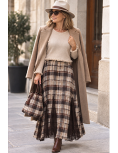 Jersey de Punto Fino con Detalles de Volantes en Cuello y...