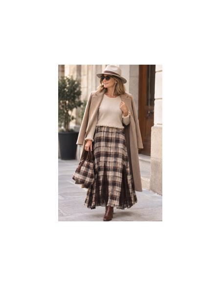 Jersey de Punto Fino con Detalles de Volantes en Cuello y Puños